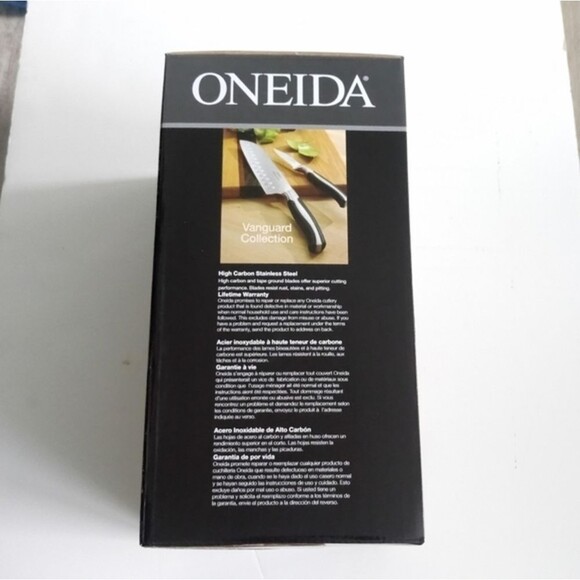 Oneida Vanguard Side 13Pc Tang Kn Set W/Block, 8.95 LB  Oneida Vanguard Stainless Steel Blades 13 Piece‎ Tang Knife Set Hardwood …